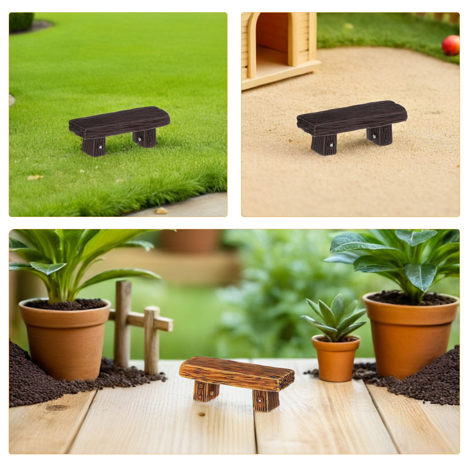12Pcs Miniature Resin Bench Vi - đánh giá và giá Bonsai Garden Landscape Design