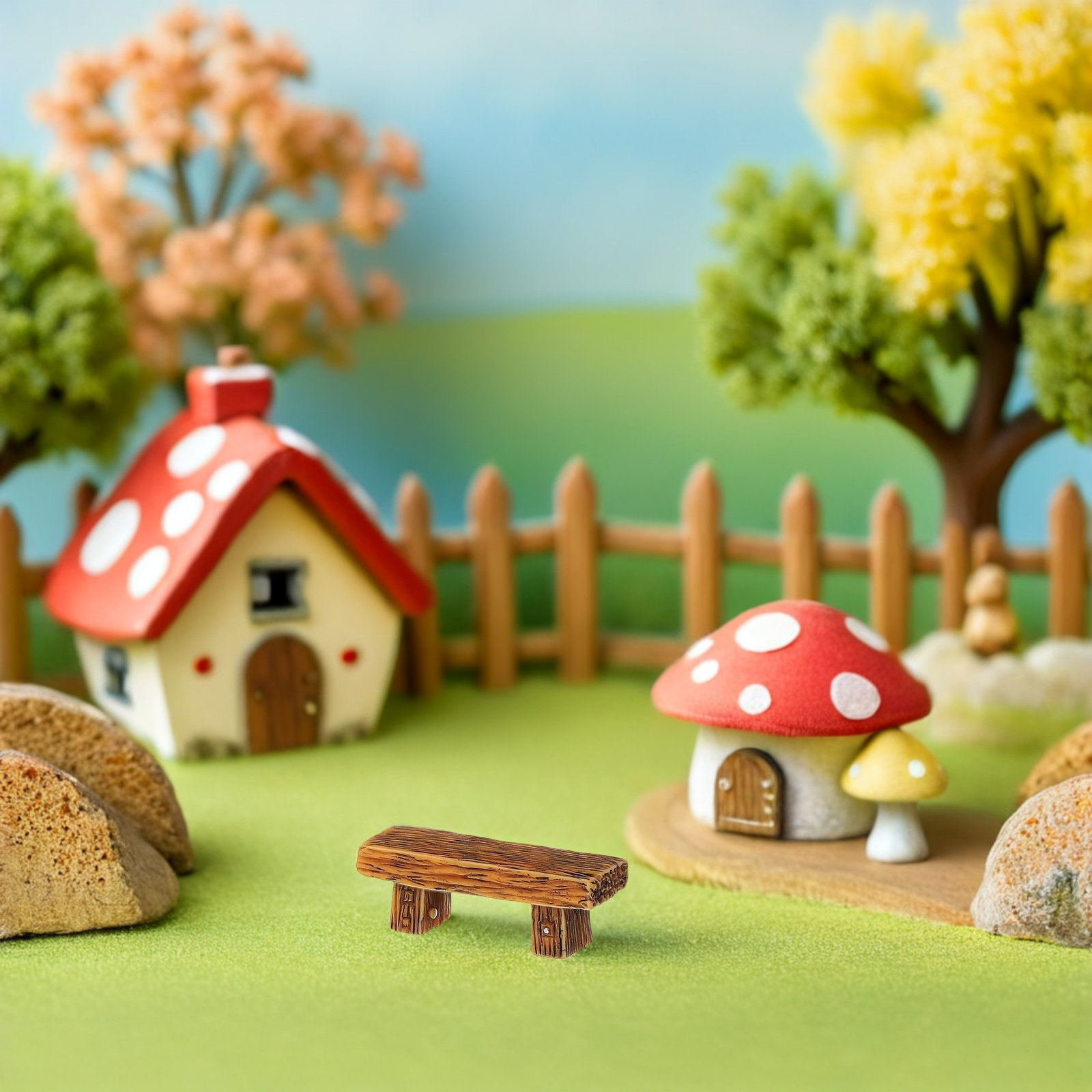 12Pcs Miniature Resin Bench Vi - đánh giá và giá Bonsai Garden Landscape Design