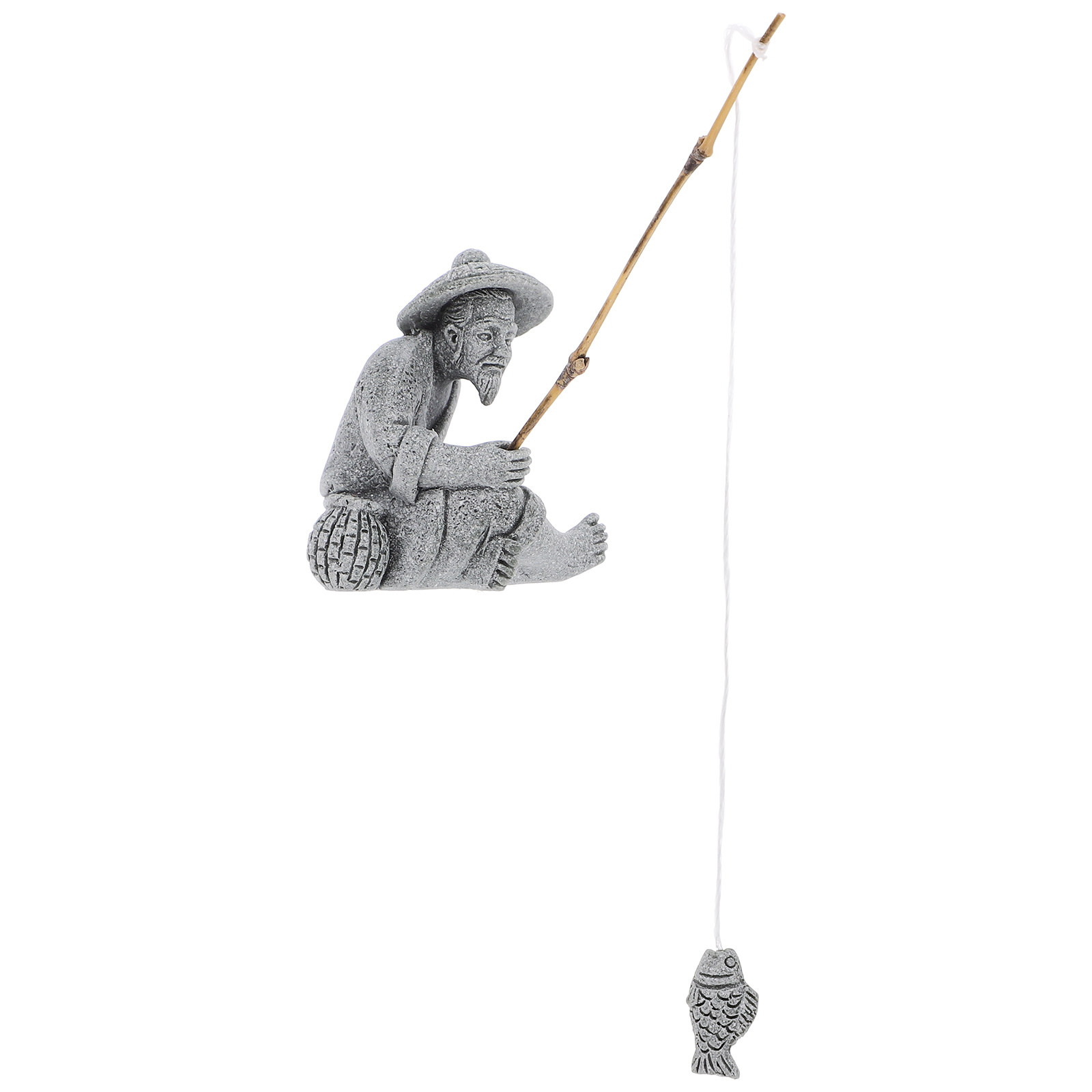 Fine Sandstone Fisherman Figur - đánh giá và giá Bonsai Garden Landscape Design