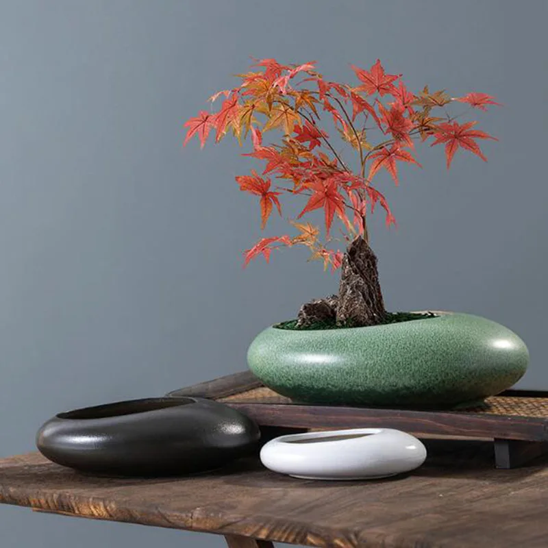 Coarse Pottery Bonsai Vase Gre - đánh giá và giá Bonsai Garden Art