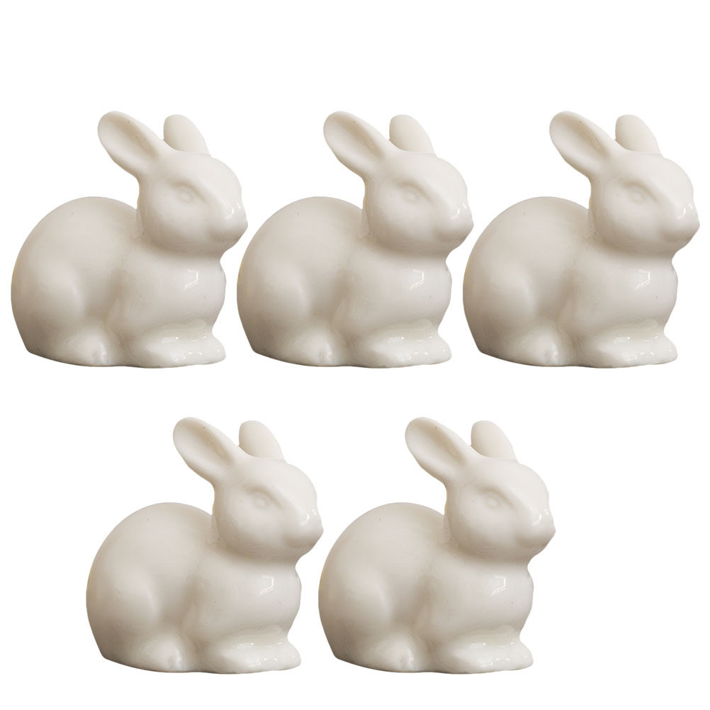 5Pcs Small Ceramic Rabbit Deco - đánh giá và giá Bonsai Garden Landscape Design